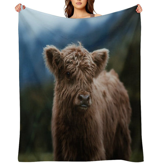 Baby Highland Cow Throw Blanket