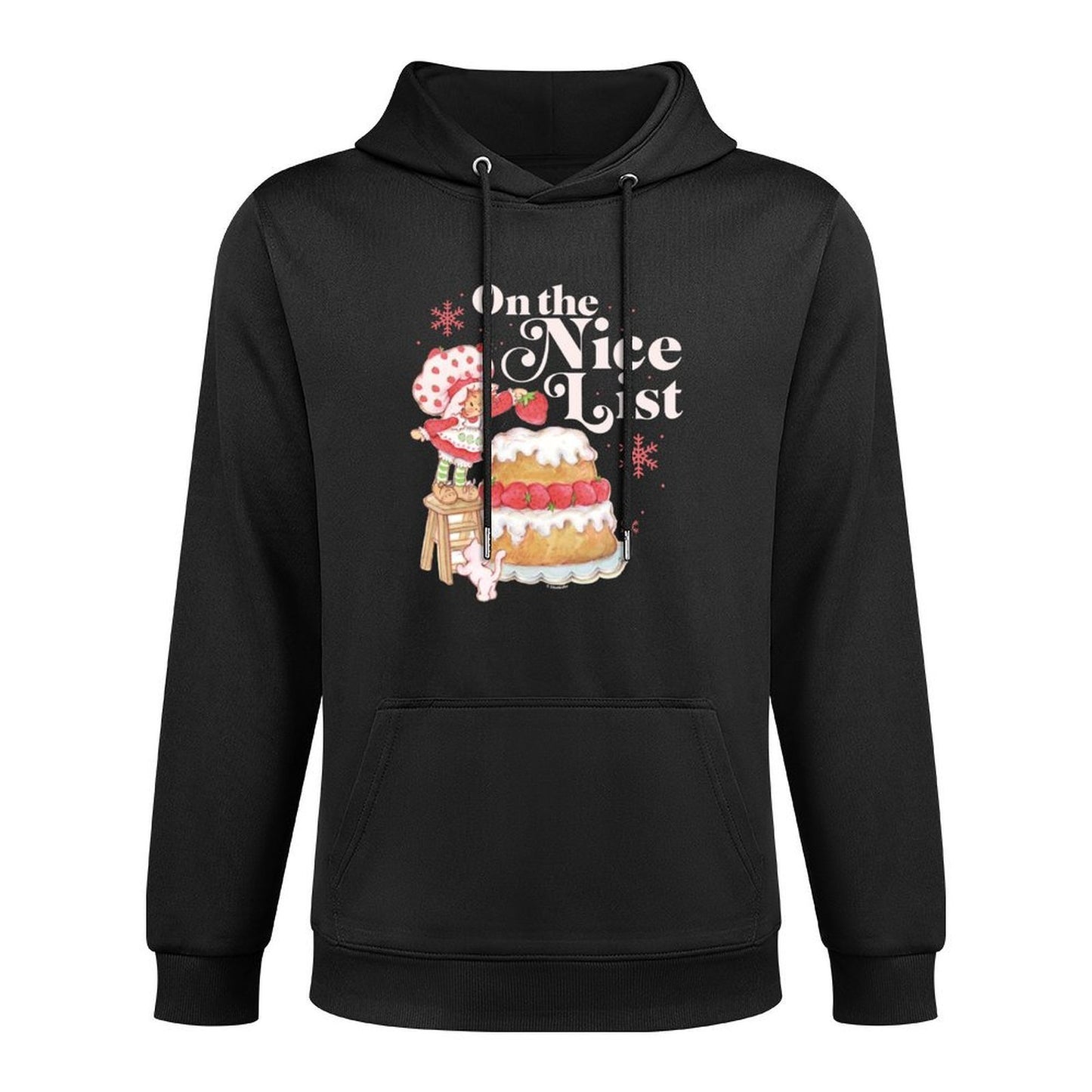 Strawberry Shortcake Christmas On The Nice List Chest Poster Sweatshirt Shape Retention Hoodie