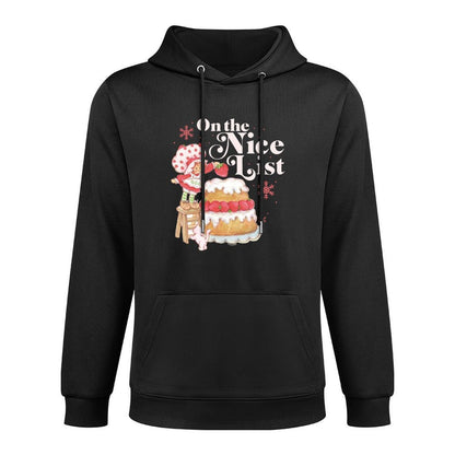 Strawberry Shortcake Christmas On The Nice List Chest Poster Sweatshirt Shape Retention Hoodie