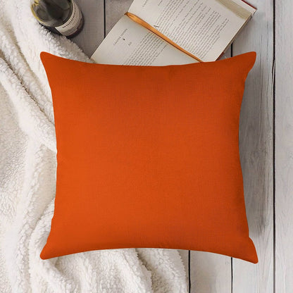 SOLID PLAIN INTERNATIONAL ORANGE -OVER 100 SHADES OF ORANGE ON OZCUSHIONS Linen Throw Pillow Cover