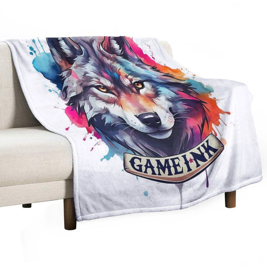 Gameink. Wolf Throw Blanket