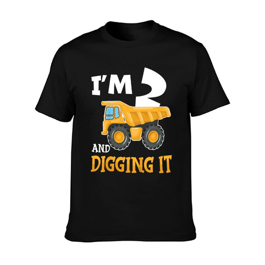 Two 2yr 2th Birthday Construction Boy 2 Years Old T-Shirt