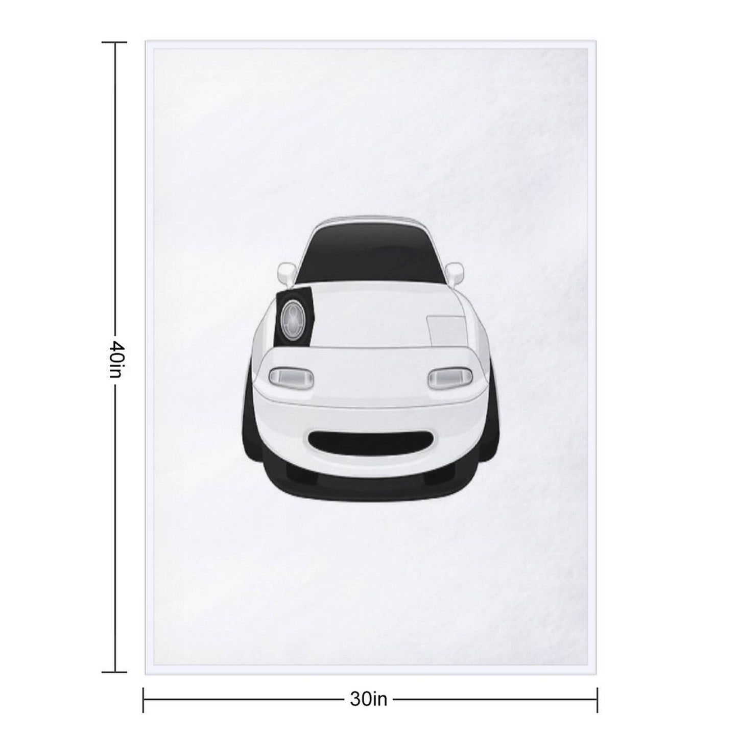 Miata Wink White Throw Blanket