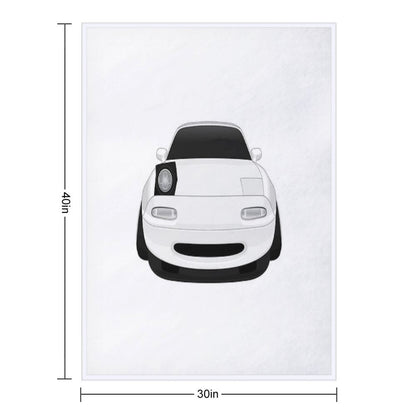 Miata Wink White Throw Blanket