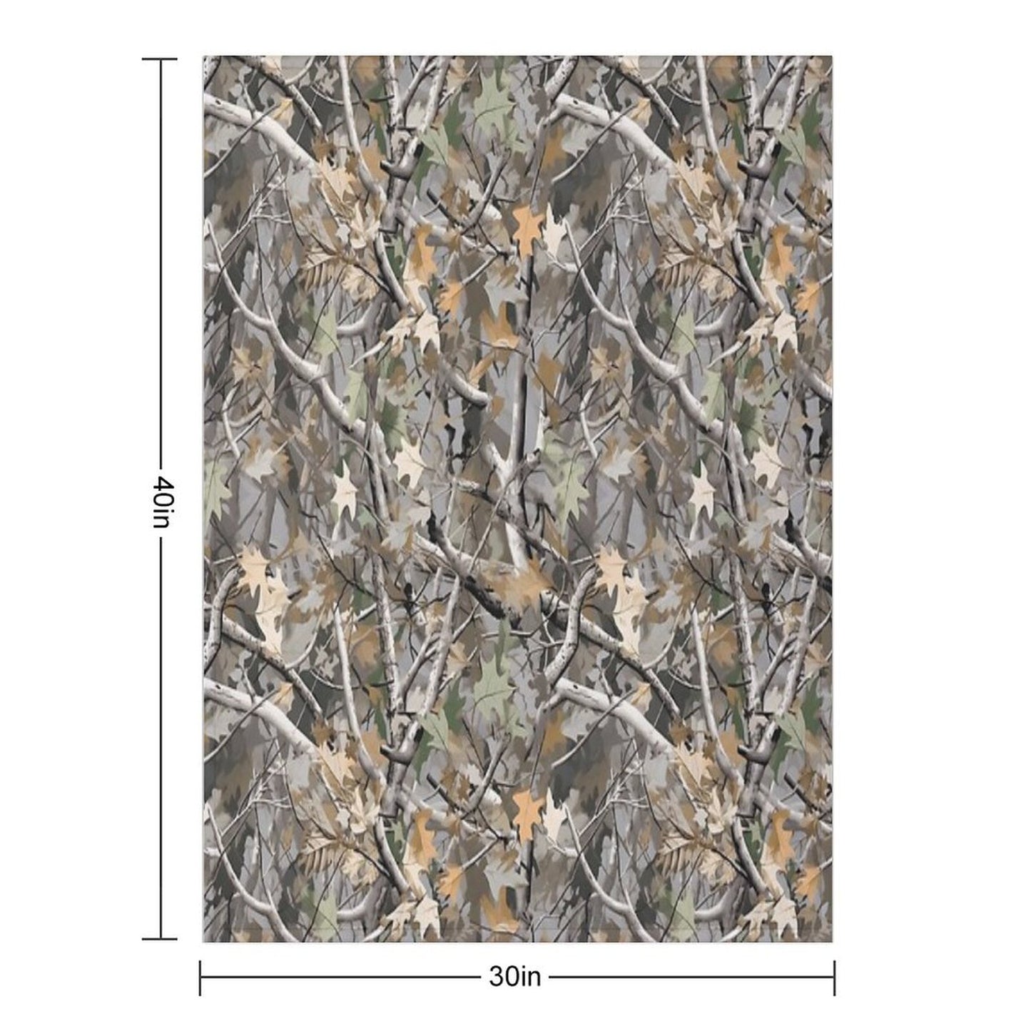 Camouflage Reel Tree Pattern Designs Throw Blanket