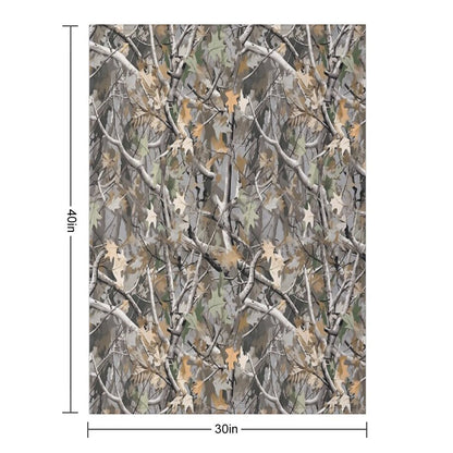 Camouflage Reel Tree Pattern Designs Throw Blanket