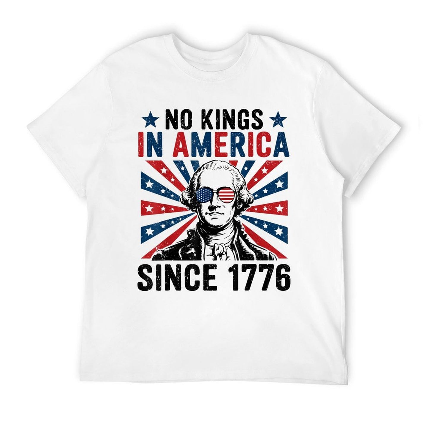 No Kings In America Since 1776 Vintage Patriotic USA  Easy-care T-Shirt
