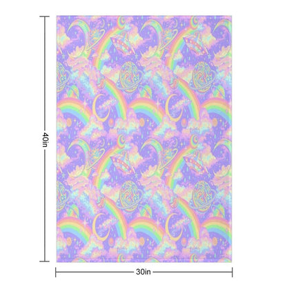 Psychedelic Space Throw Blanket