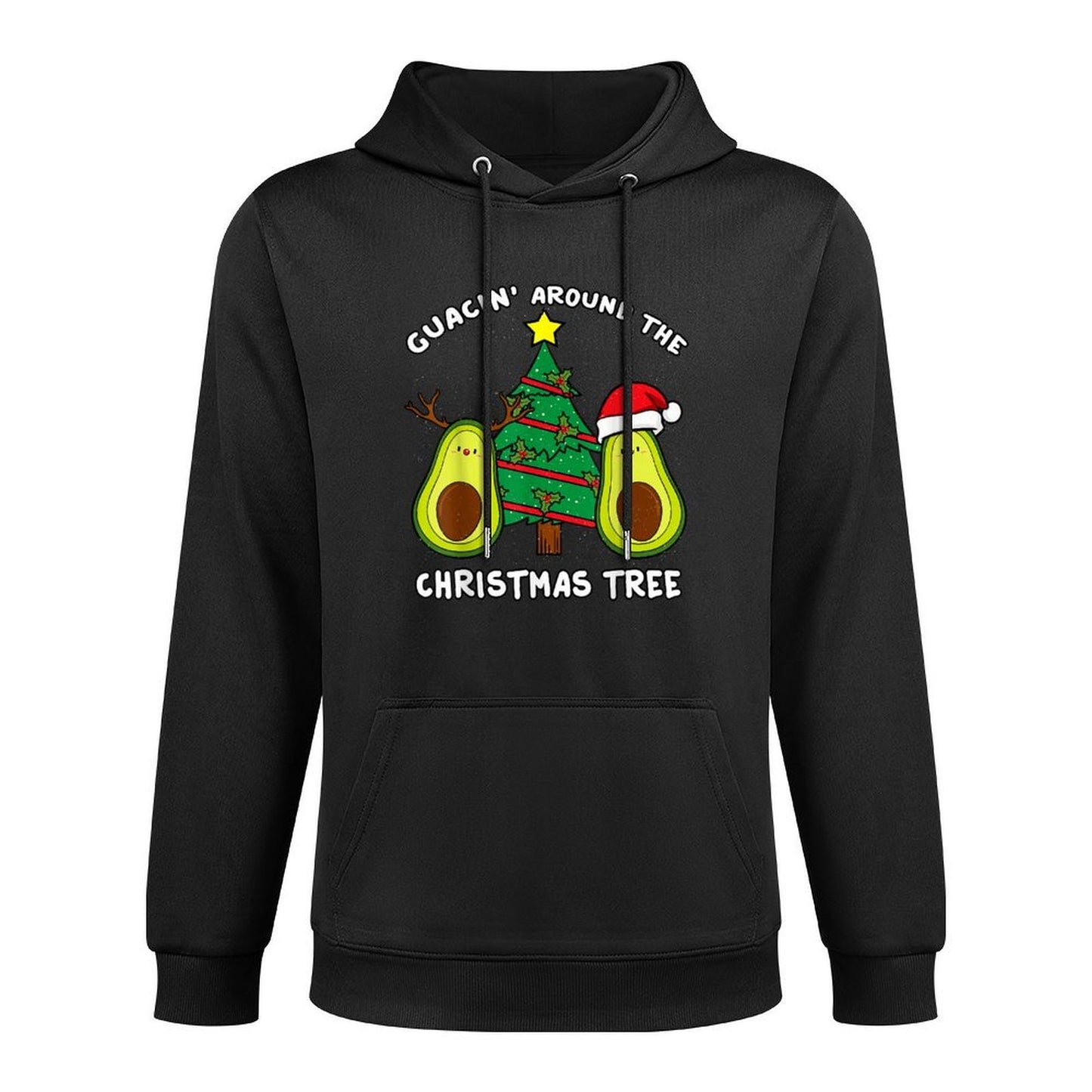 Guacin Around The Christmas Tree for Avocado Lovers PJ Layering Staple Hoodie