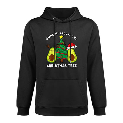 Guacin Around The Christmas Tree for Avocado Lovers PJ Layering Staple Hoodie