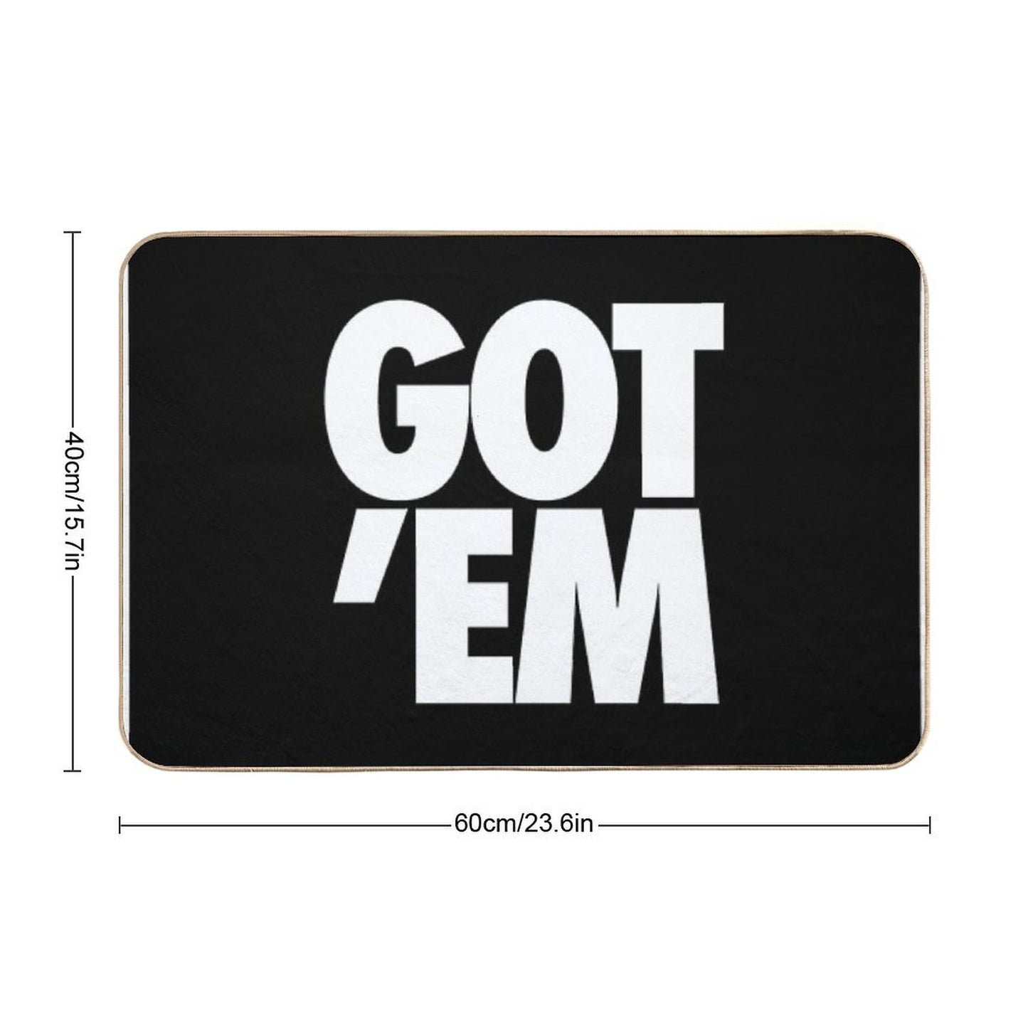 Got Em Black & White Bath Mat