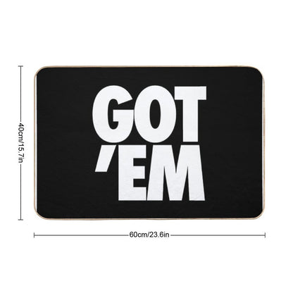 Got Em Black & White Bath Mat
