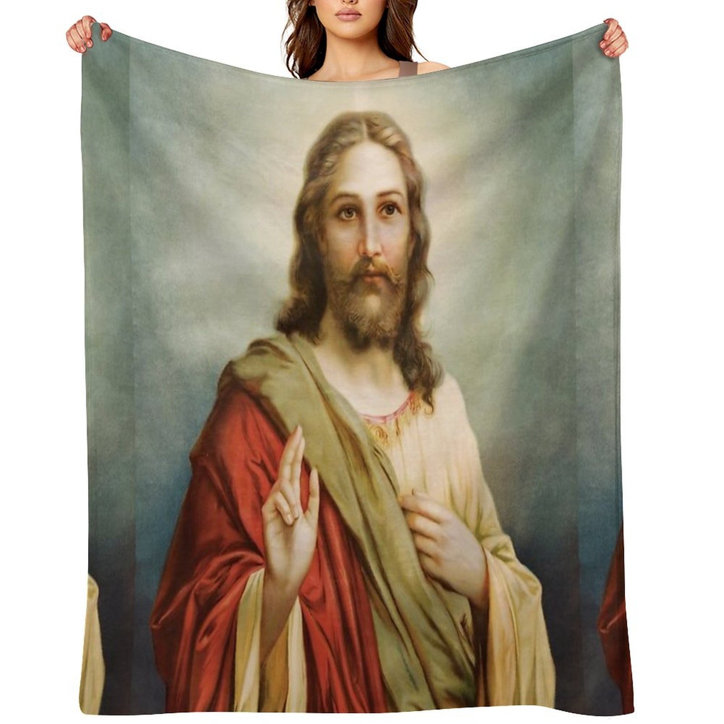 Jesus Christ Painting Throw Blanket
