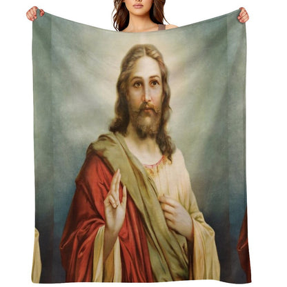 Jesus Christ Painting Throw Blanket