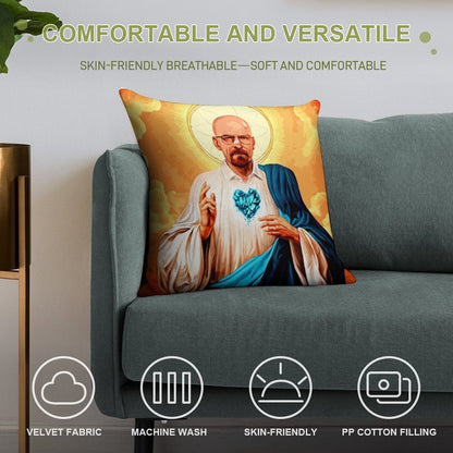 Walter White Soft Home Decor Throw Pillow