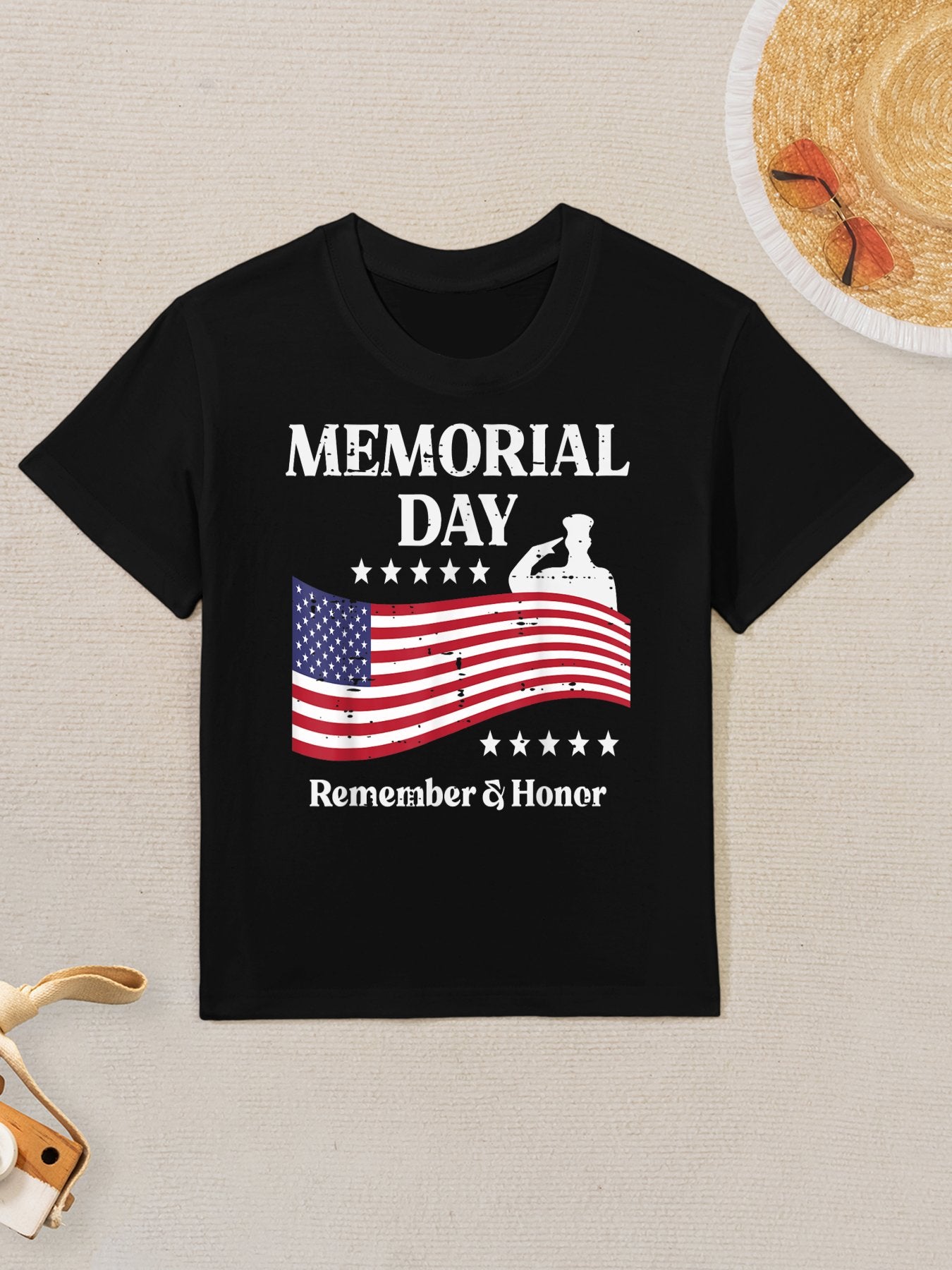 Memorial Day USA Remember Honor Patriot Men Women Kids Kids T-Shirt