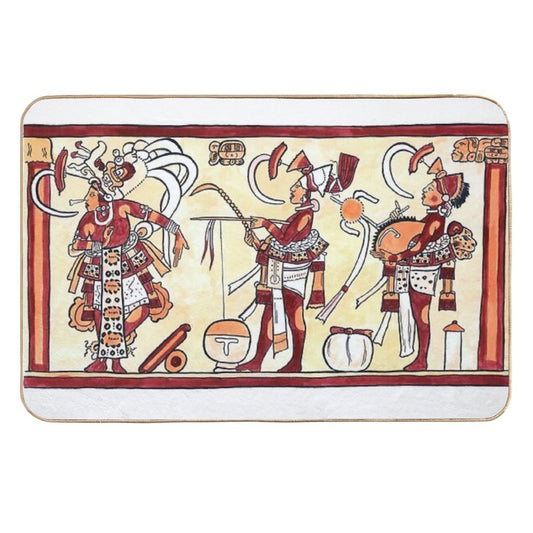 Mayan Pottery 02  Slip-Resistant Bath Mat