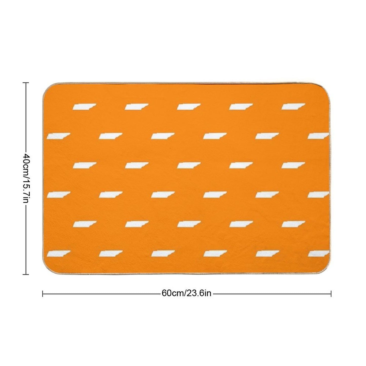 Tennessee  Orange Small Print Bath Mat