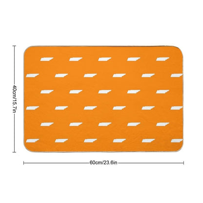Tennessee  Orange Small Print Bath Mat