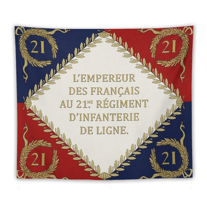 Napoleonic French Regimental Flag '21me' 1804 Tapestry
