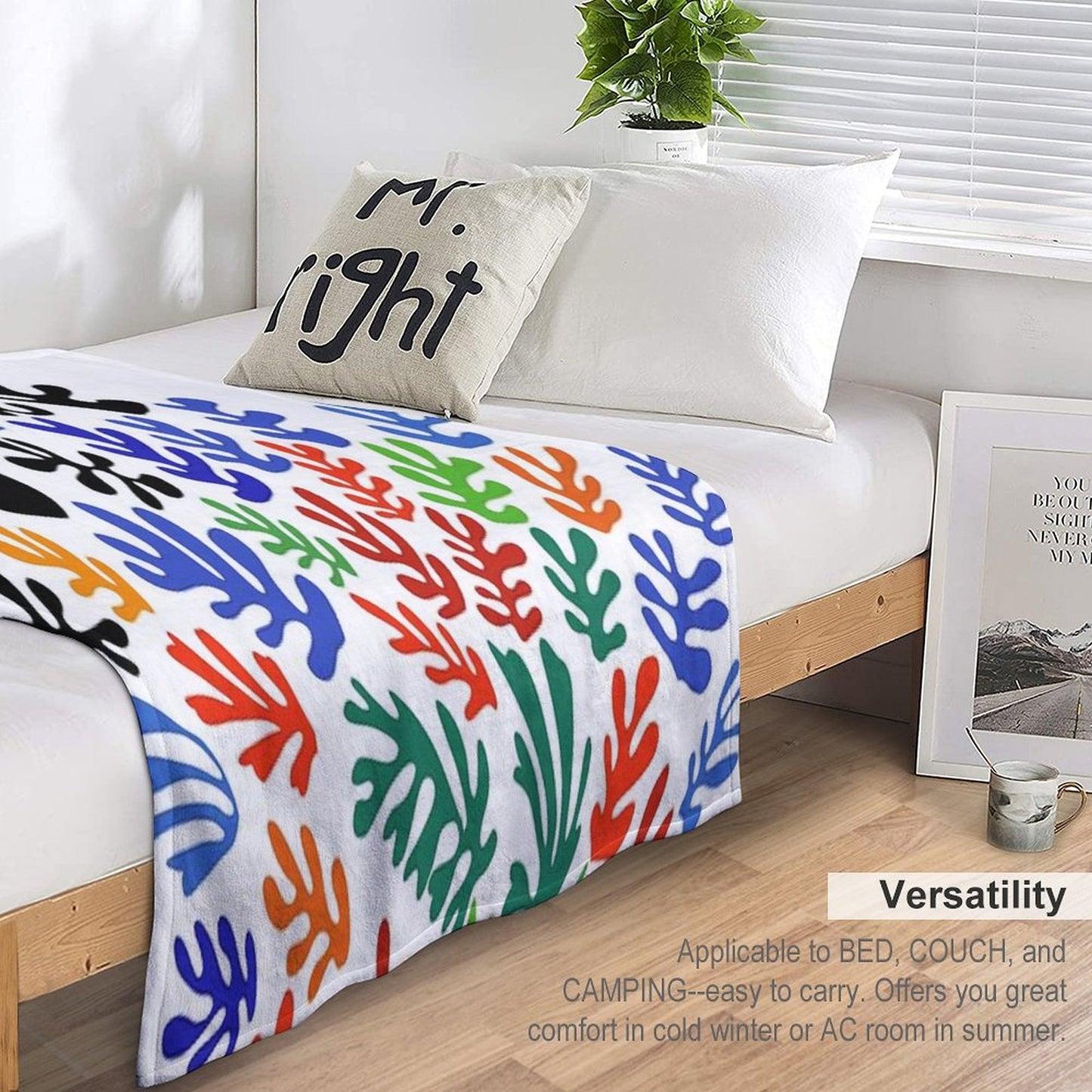 Matisse Floral Pattern #1 Throw Blanket