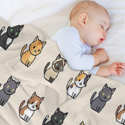 Cute Cats Throw Blanket