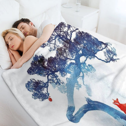 The Last Apple Tree Throw Blanket