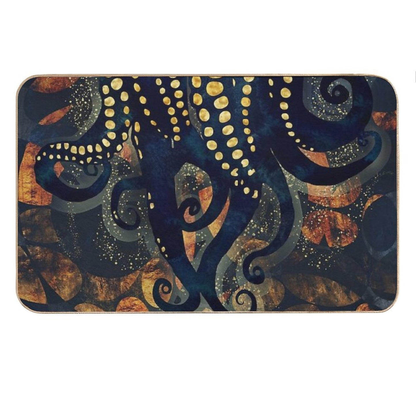 Metallic Ocean Bath Mat