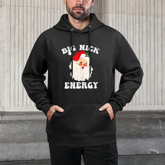 Big Nick Energy Santa Christmas Durable Construction Hoodie