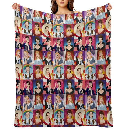 Faces of Judy Throw Blanket