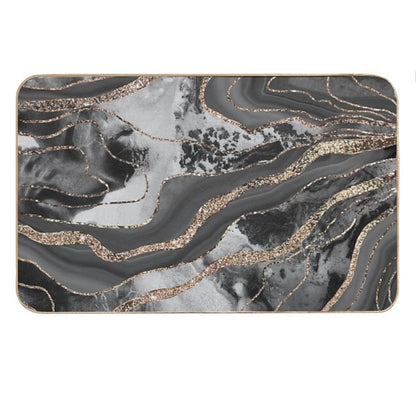 Liquid Marble Agate Glam #9 (Photo of Glitter Only - Not Reflective) Bath Mat