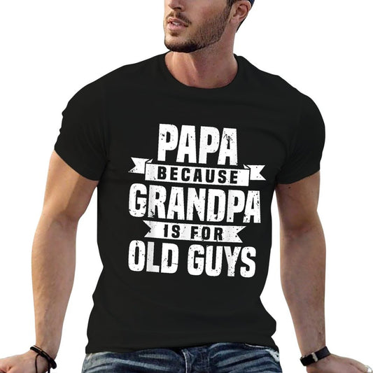 Funny Papa Art For Grandpa Men Dad Grandfather Father&#39;s Day T-Shirt