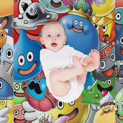 Dragon Quest Slimes Throw Blanket