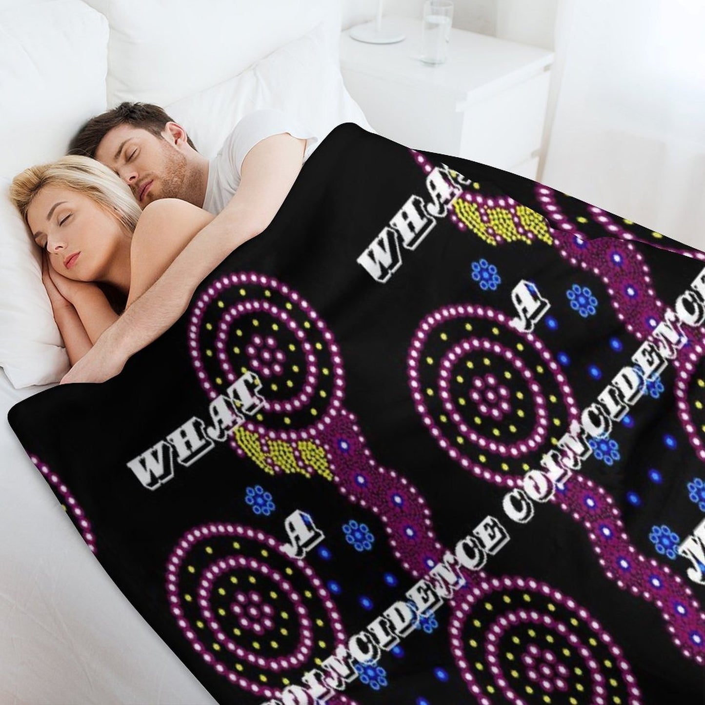 Indigenous Dot Painting Design (What A Coincidence Me Too) Throw Blanket