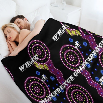 Indigenous Dot Painting Design (What A Coincidence Me Too) Throw Blanket