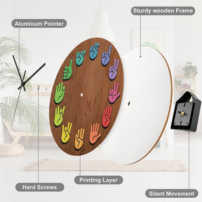 ASL Woodgrain Large Wall Clock
