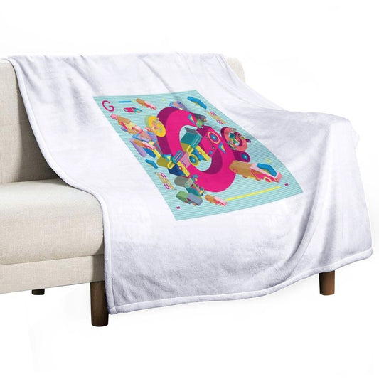 Vector Alphabet 3D Letter G Throw Blanket