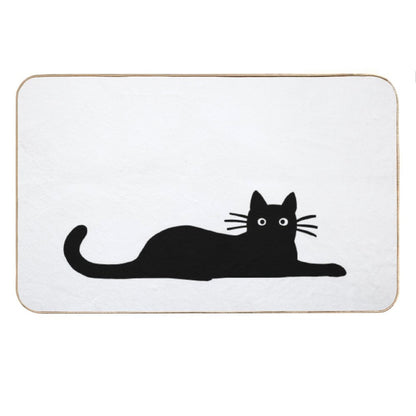 Black Cat Bath Mat