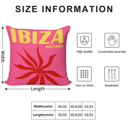 Ibiza Bohemia Print Soft Multiple Sizes Throw Pillow