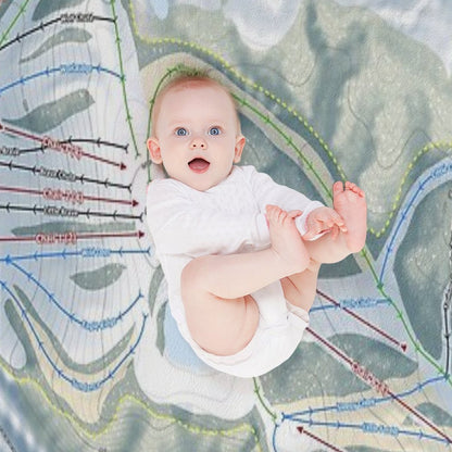Mount Kato Resort Trail Map Throw Blanket
