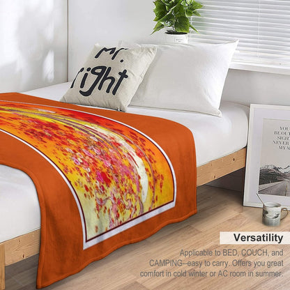 JAPANESE GEISHA PLAYING FLUTE Vintage Tourism Print Throw Blanket