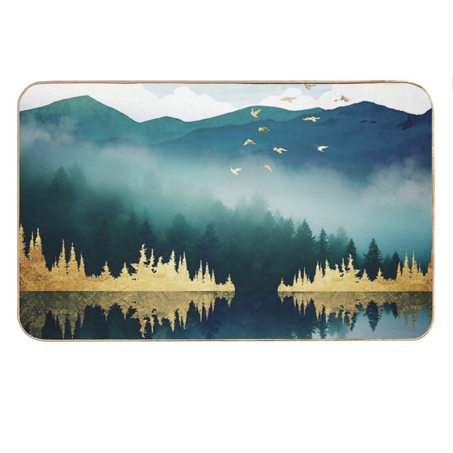 Mist Reflection Bath Mat
