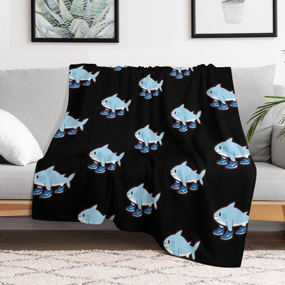 Cute Tralalero Tralala (Italian Brainrot) Throw Blanket