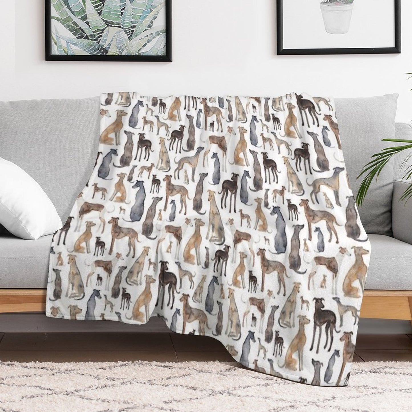Greyhounds, Wippets And Lurcher Dogs! Throw Blanket