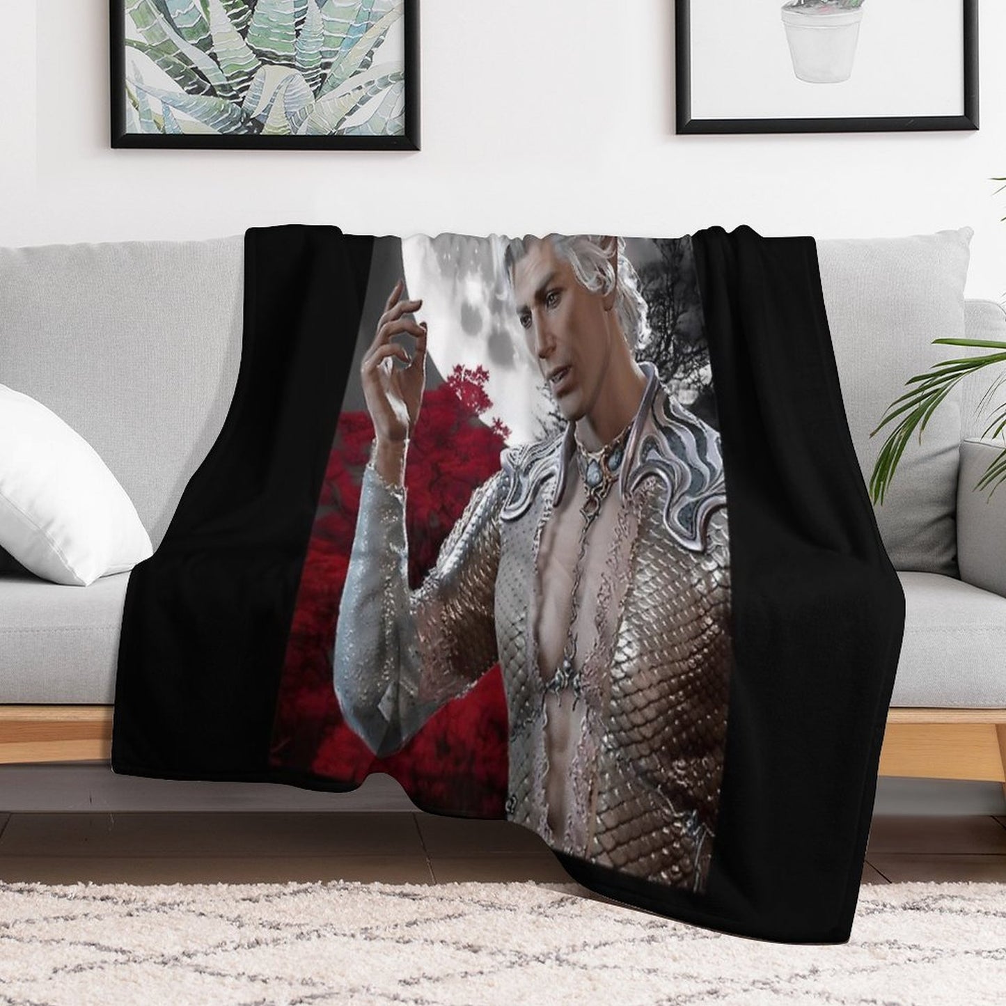 Astarion White Beautiful Throw Blanket