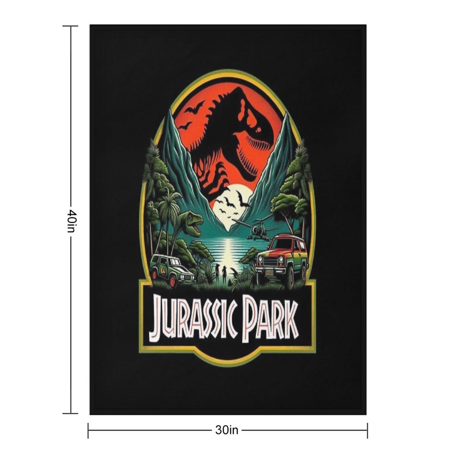 Jurassic Park Throw Blanket