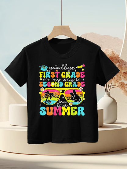 Goodbye 1st Grade Graduation To 2nd Grade But First Summer Kids T-Shirt