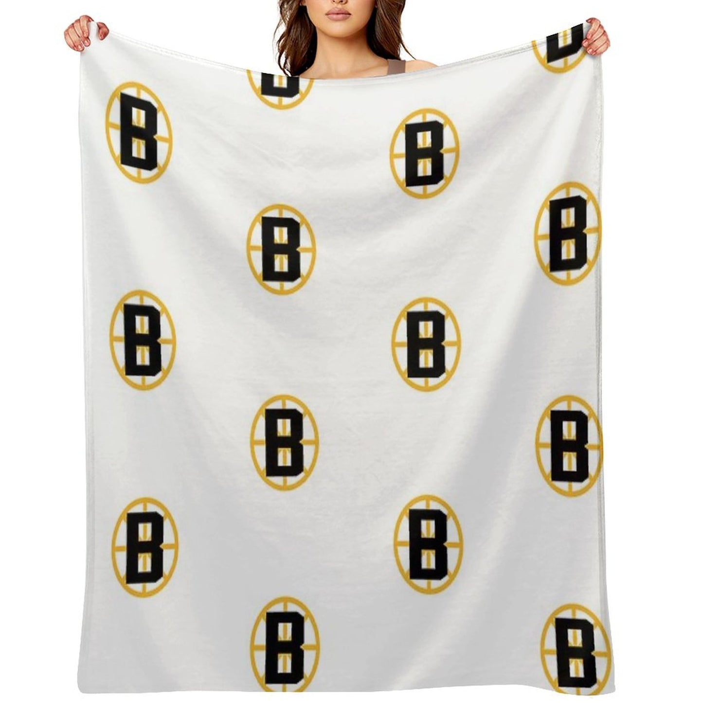 Boston Hockey Throw Blanket