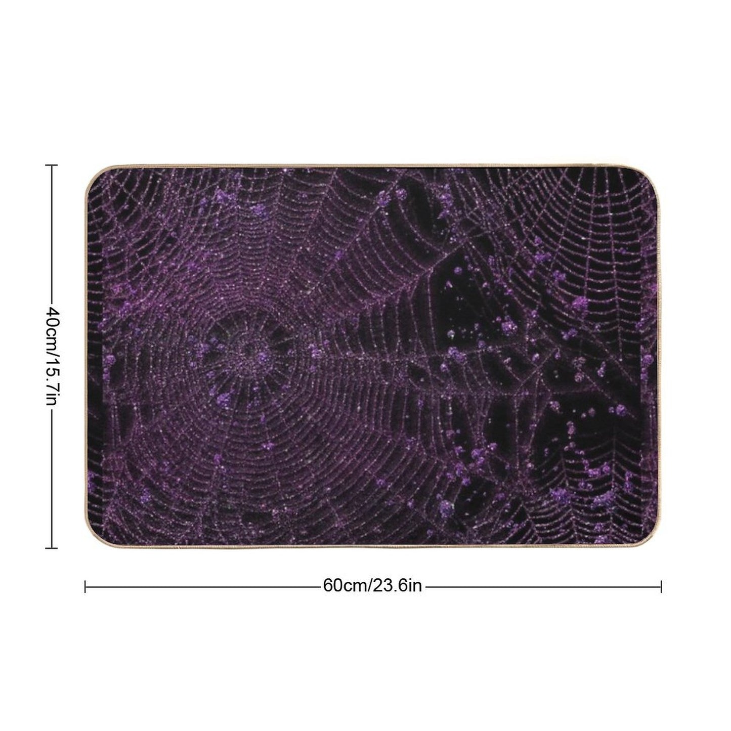 Cobwebs Pattern Purple Cobweb Bath Mat