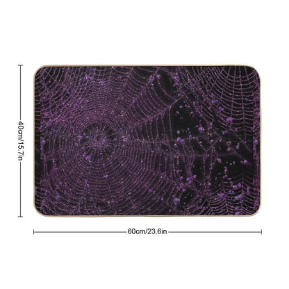 Cobwebs Pattern Purple Cobweb Bath Mat